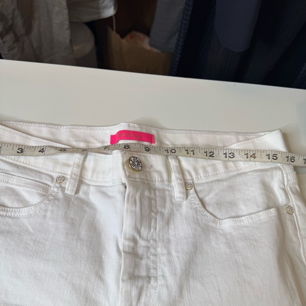 Lilly Pulitzer White Straight Leg Jeans | Classic Fit size 12 - Picture 7 of 13
